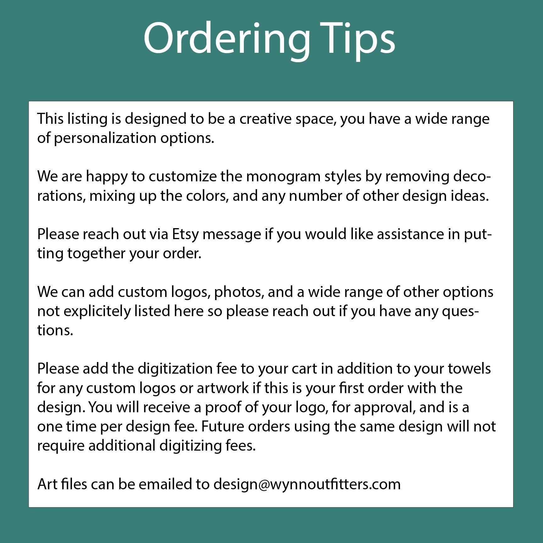 a piece of paper with the words ordering tips