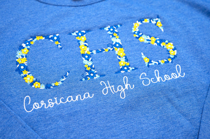 CHS Flower Embroidery Spirit Shirt