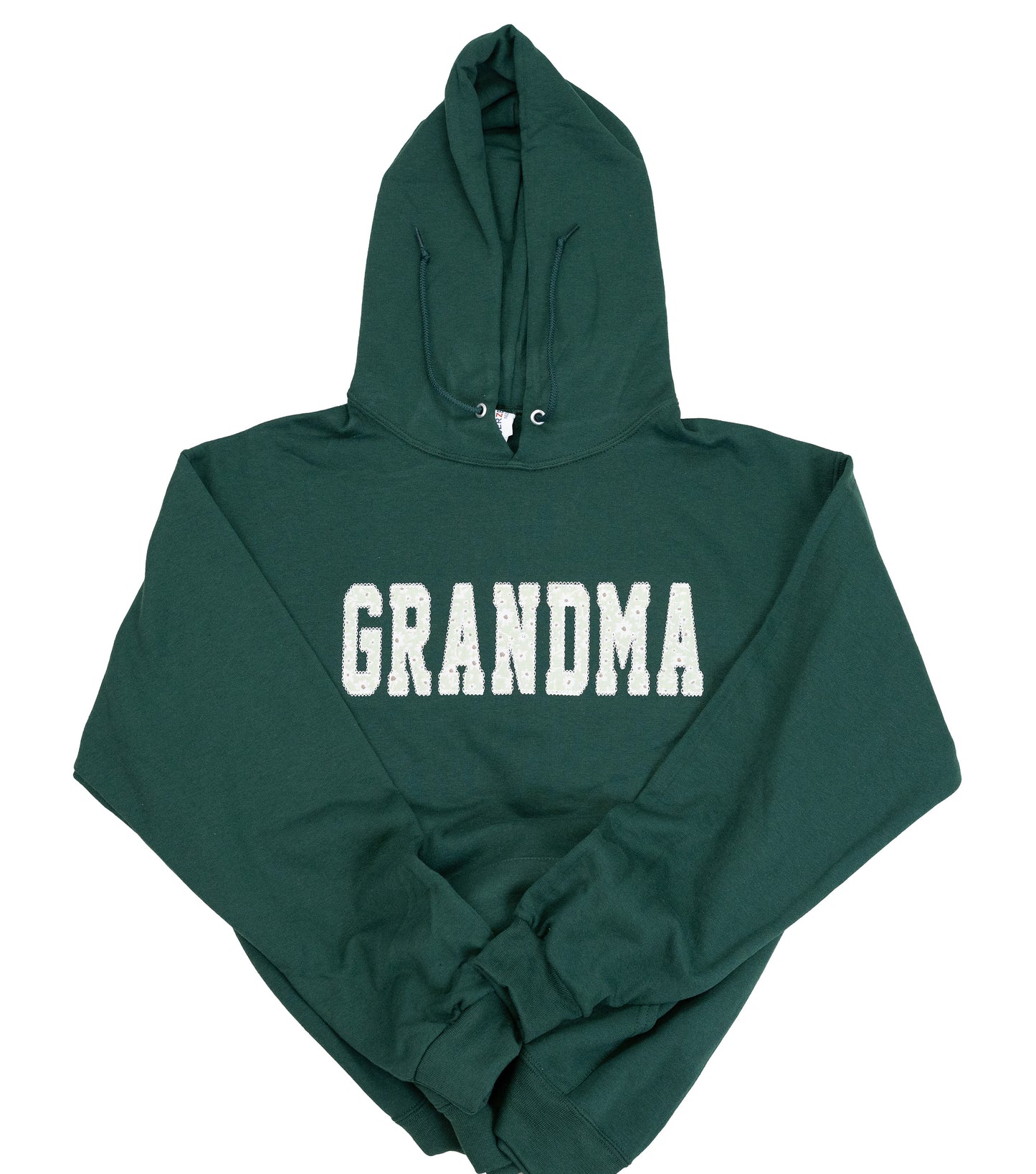 Simple Green Floral Custom Hoodie (Straight Letters)