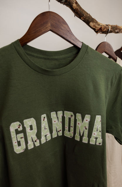 Green Bee Fabric Custom T-Shirt (Straight Letters)