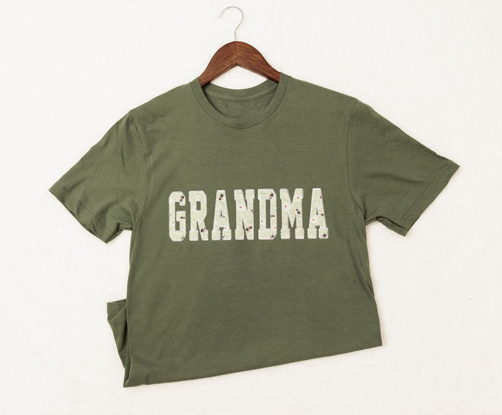 Green Bee Fabric Custom T-Shirt (Straight Letters)